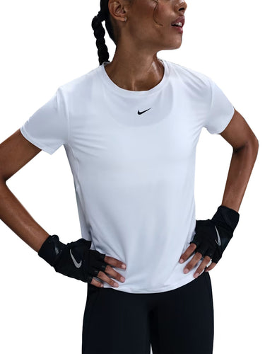 T-shirt Donna Nike - Top A Manica Corta In Dri-Fit - Bianco
