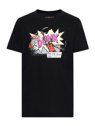 T-shirt Ragazzo Jordan - Jdb Air Jordan Comics Dunk Ss - Nero