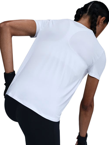 T-shirt Donna Nike - Top A Manica Corta In Dri-Fit - Bianco