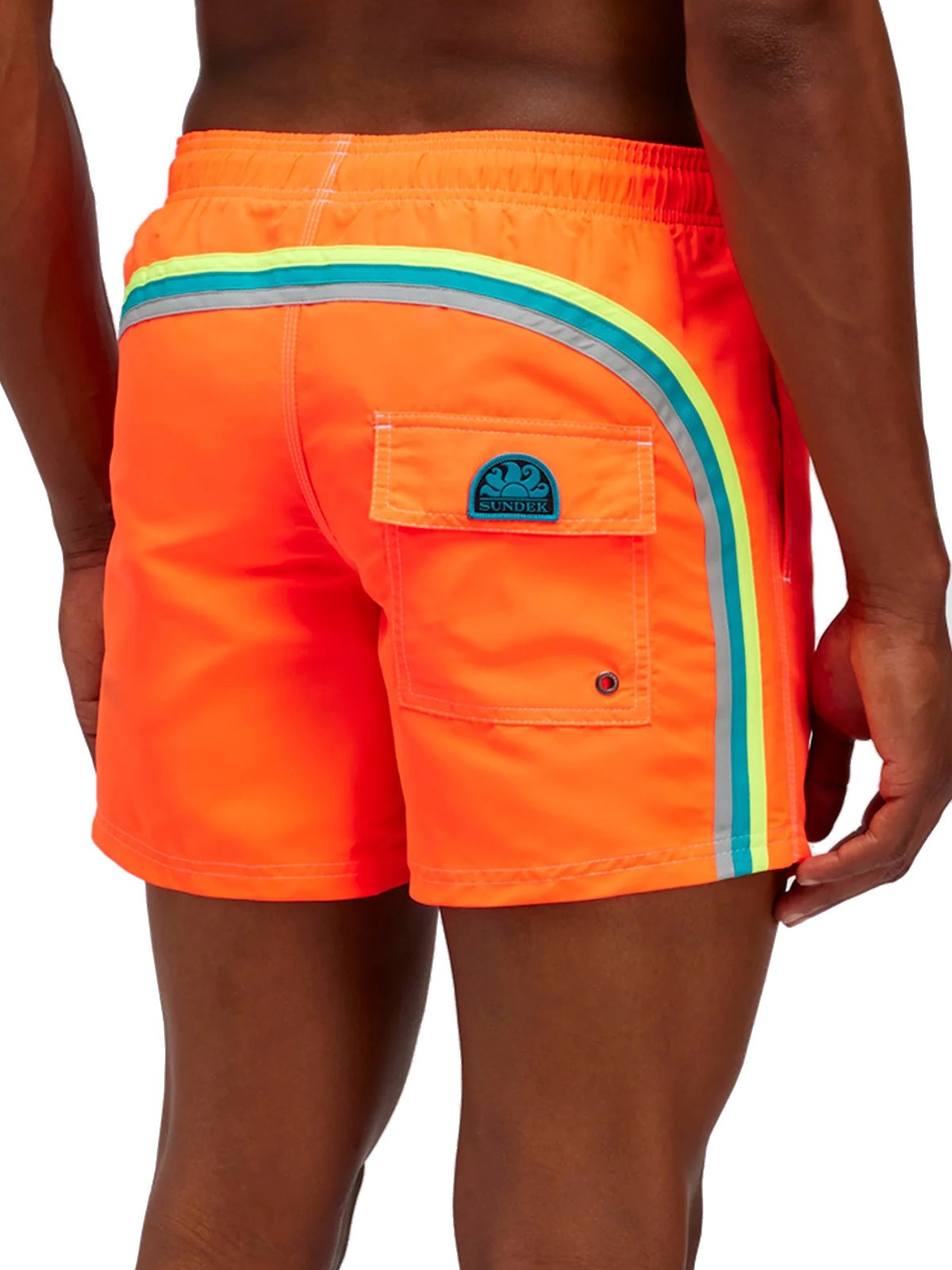 Pantaloncini e calzoncini Uomo Sundek - Costume Da Bagno Vita Elasticata Iconic Taffeta - Arancione