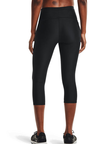 Capris Donna Under Armour - Capri Heatgear® No-Slip Waistband - Nero