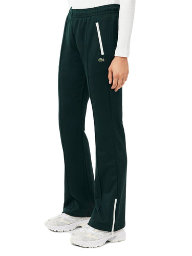 Pantaloni Donna Lacoste - Pantaloni Felpati Taglio Svasato Donna - Verde