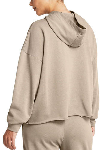 Felpe Donna Under Armour - Felpa Con Cappuccio Ua Rival Terry Oversized - Beige