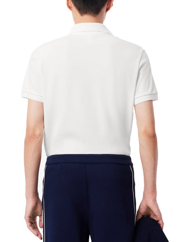 Polo Uomo Lacoste - Polo In Piquet Senza Bottoni - Bianco