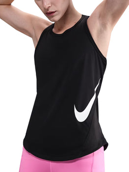 Canotte Donna Nike - Canotta Nike Tempo Swoosh Run - Nero