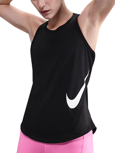 Canotte Donna Nike - Canotta Nike Tempo Swoosh Run - Nero
