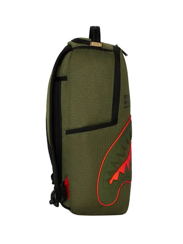 Zaini Casual Unisex Sprayground - Zaino Nylon Shark Central Army Dlx-Ripstop - Verde
