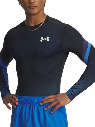 Maglie Uomo Under Armour - Maglia A Maniche Lunghe Heatgear Sublimated - Blu