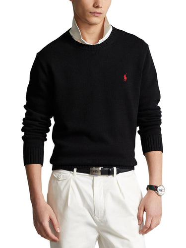 Maglioni Uomo Ralph Lauren - Maglia A Girocollo In Cotone - Nero