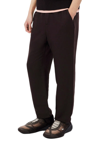 Pantaloni Uomo Lacoste - Pantaloni Chino Regular Fit In Lino - Marrone