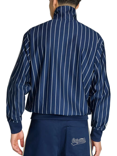 Felpe senza cappuccio Uomo Adidas - Felpa Firebird Pinstripes Track Top - Blu