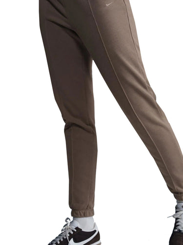 Pantaloni Donna Nike - Pantaloni Slim Fit In French Terry Sportswear - Marrone