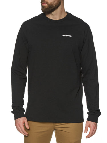 Maglie a manica lunga Uomo Patagonia - Long-Sleeved P-6 Logo Responsibili-Tee® - Nero