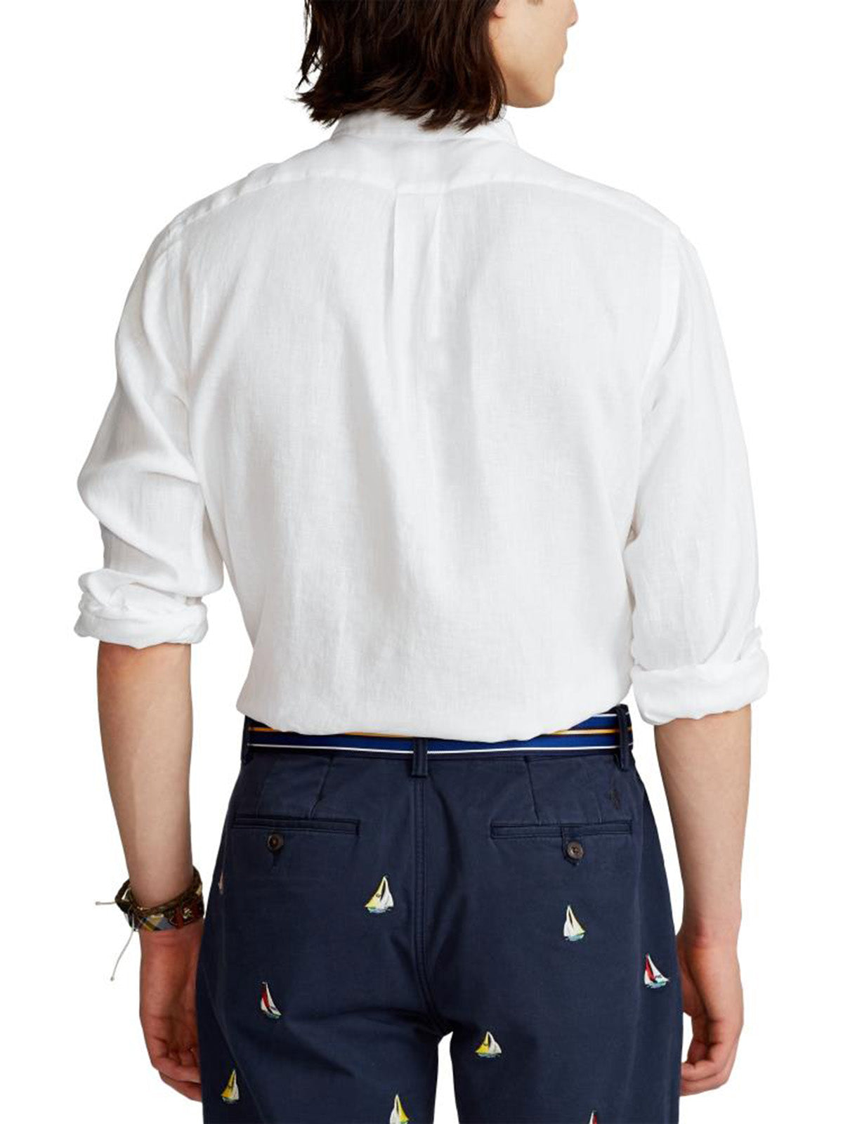 Camicie casual Uomo Ralph Lauren - Camicia In Lino Slim-Fit - Bianco