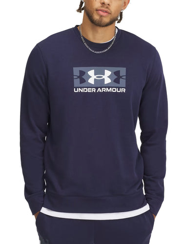 Maglie a manica lunga Uomo Under Armour - Maglia Ua Rival Terry Logo Crew - Blu