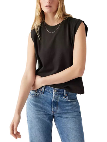 Canotte e top Donna Levi's - Canotta Squadrato - Nero