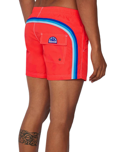 Pantaloncini e calzoncini Uomo Sundek - Costume Da Bagno Vita Elasticata Iconic Taffeta - Rosso