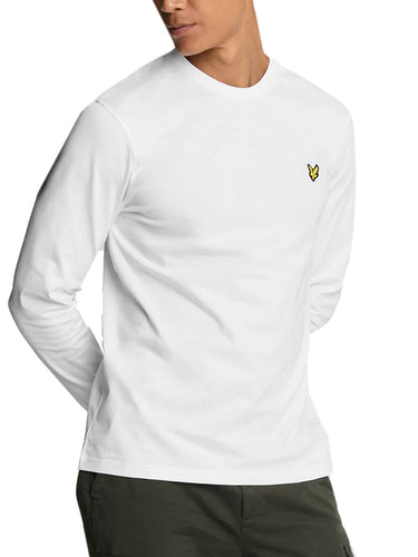 T-shirt Uomo Lyle & Scott - Plain Long Sleeve T-Shirt - Bianco