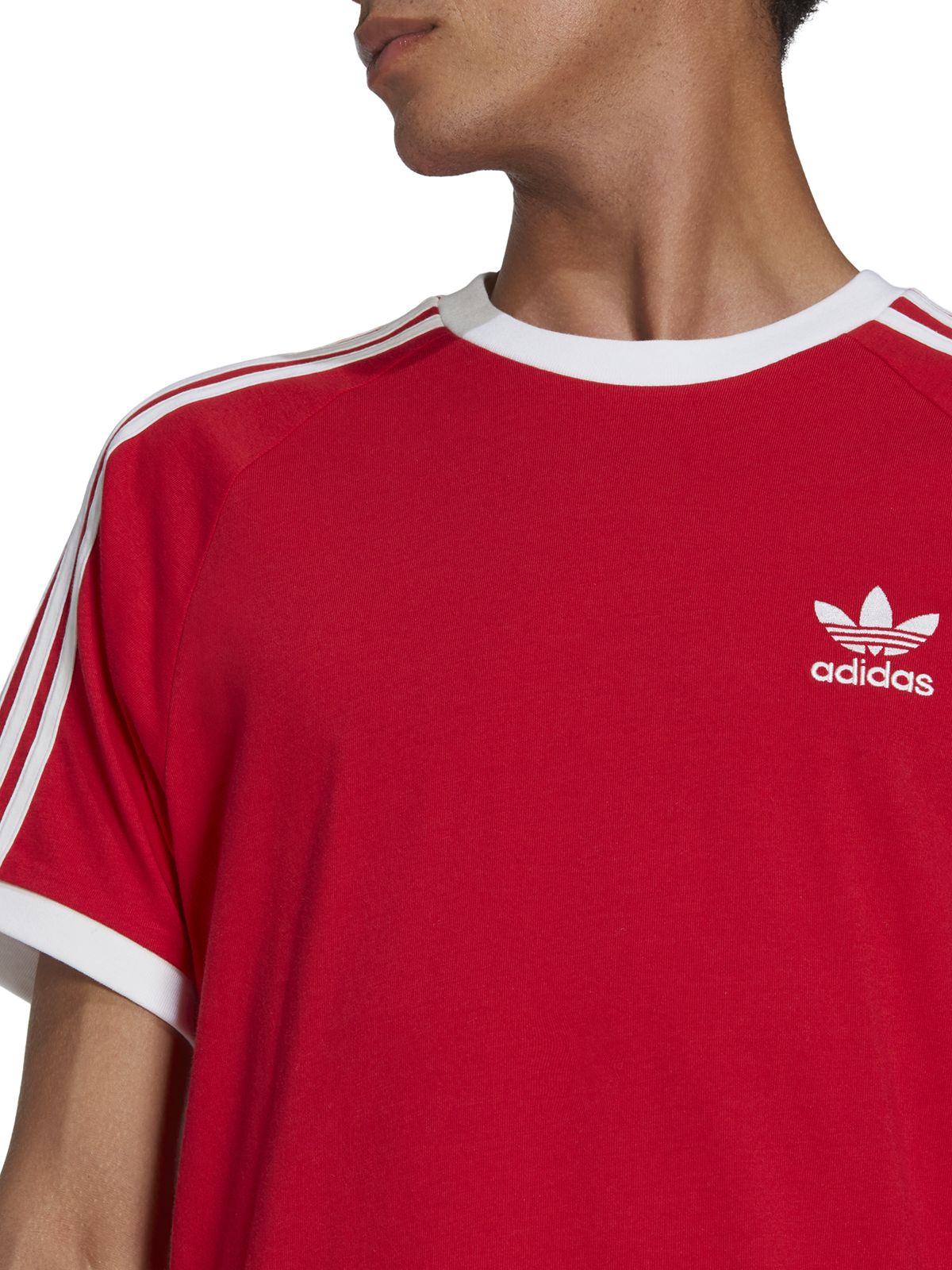 T-shirt Uomo Adidas - T-Shirt Adicolor Classics 3-Stripes - Rosso