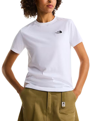 T-shirt Donna The North Face - T-Shirt Evolution Simple Dome Slim - Bianco