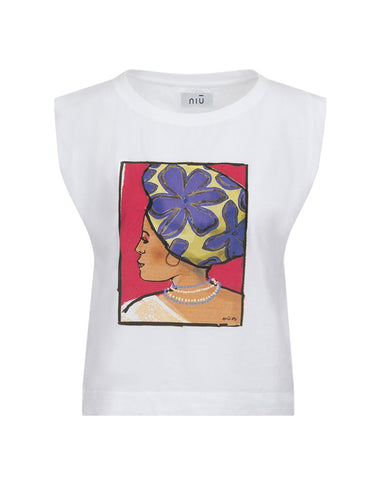 T-shirt Donna Niù - Top Cachoeira - Bianco