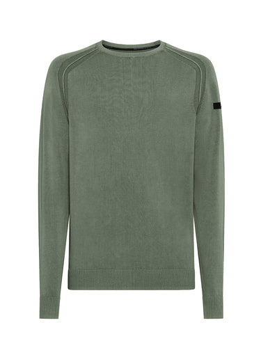 Maglioni Uomo RRD - Maglione Techno Wash Round 14 - Verde