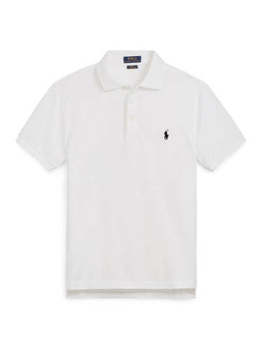 Polo Uomo Ralph Lauren - Polo In Piqué Stretch Slim-Fit - Bianco
