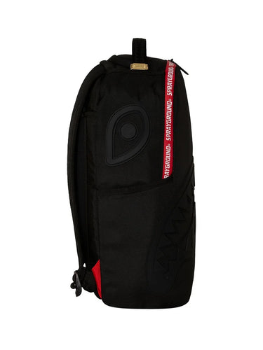 Zaini Casual Unisex Sprayground - Zaino Dlxr Con Zip Stampata Shark - Nero