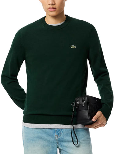 Maglioni Uomo Lacoste - Pullover Con Collo Rotondo In Cotone Biologico - Verde