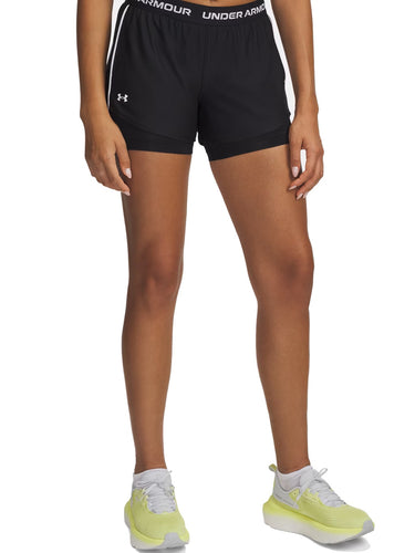 Pantaloncini Donna Under Armour - Shorts Ua Tech Play Up 2In1 - Nero