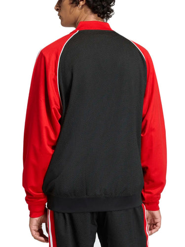 Felpe senza cappuccio Uomo Adidas - Giacca Loose Mesh Track Top - Nero