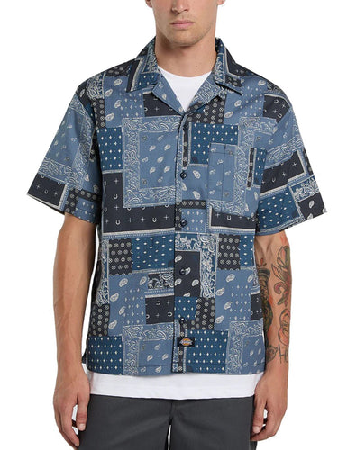 Camicie casual Uomo Dickies - Camicia Glandorf Manica Corta - Blu