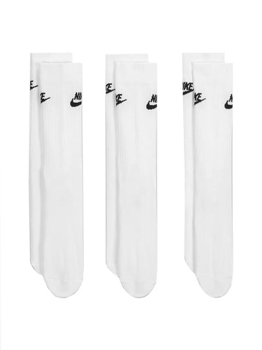 Calze Unisex Nike - Calze Sportswear Everyday Essential - 3 Paia - Bianco