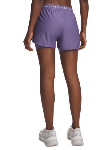 Pantaloncini Donna Under Armour - Shorts Ua Tech Play Up 2In1 - Viola