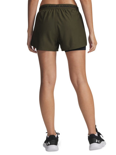 Pantaloncini Donna Under Armour - Shorts Ua Tech Play Up 2In1 - Verde