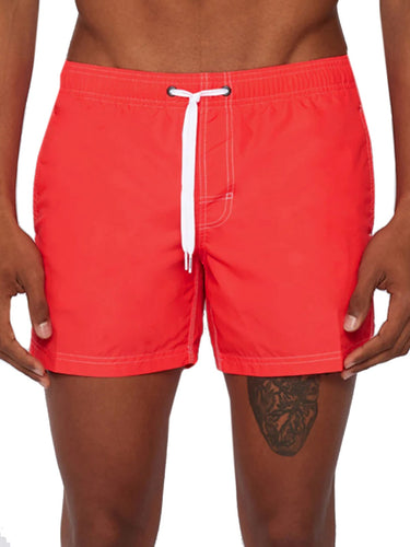Pantaloncini e calzoncini Uomo Sundek - Costume Da Bagno Vita Elasticata Iconic Taffeta - Rosso