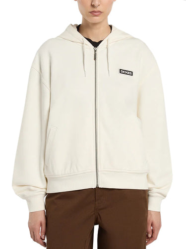 Felpe con cappuccio Donna Dickies - Felpa Con Zip E Cappuccio Deshler - Bianco