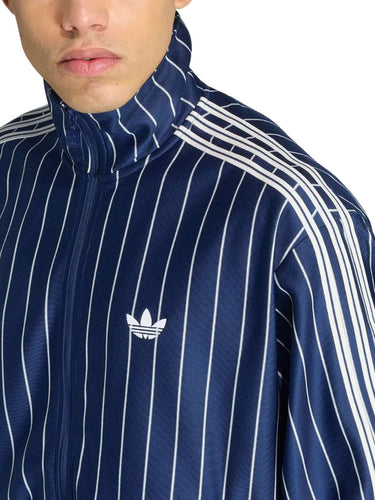 Felpe senza cappuccio Uomo Adidas - Felpa Firebird Pinstripes Track Top - Blu