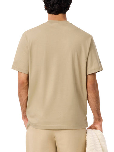 T-shirt Uomo Lacoste - T-Shirt Con Firma Ricamata - Beige