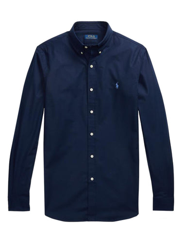 Camicie casual Uomo Ralph Lauren - Camicia In Popeline Stretch Slim-Fit - Blu