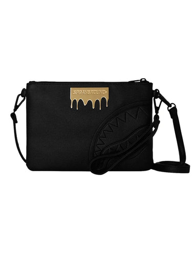 Borse a mano Unisex Sprayground - Pochette Con Tracolla Gold Brick Luxe - Nero