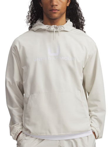 Felpe con cappuccio Uomo Under Armour - Felpa Con Cappuccio Ua Unstoppable Woven - Bianco