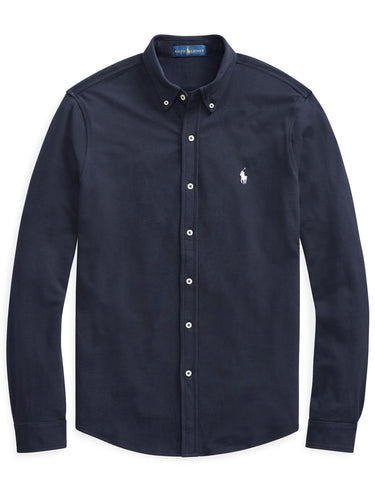 Camicie casual Uomo Ralph Lauren - Camicia Ultraleggera In Piqué - Blu