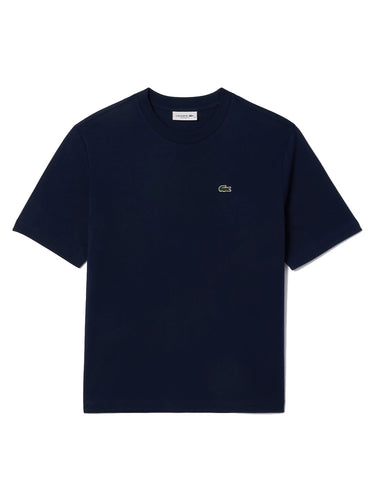 T-shirt Donna Lacoste - T-Shirt Relaxed Fit In Jersey Di Cotone Pima - Blu