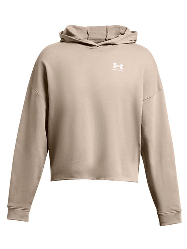 Felpe Donna Under Armour - Felpa Con Cappuccio Ua Rival Terry Oversized - Beige