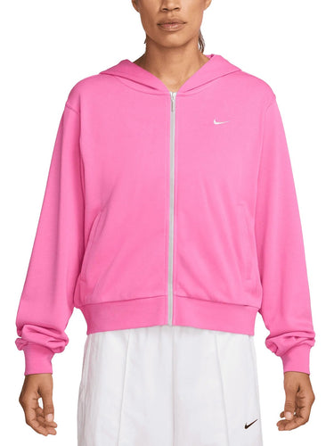 Felpe con cappuccio Donna Nike - Felpa Ampia In French Terry Full Zip Sportswear - Fucsia