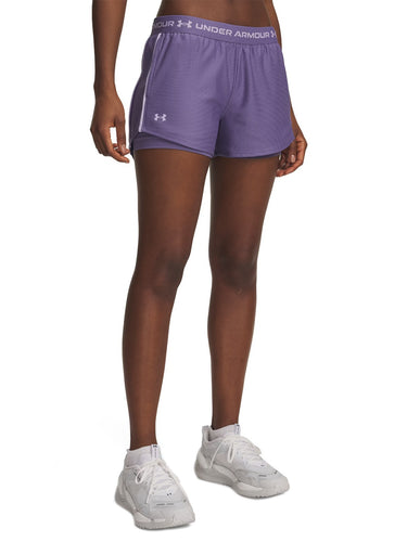 Pantaloncini Donna Under Armour - Shorts Ua Tech Play Up 2In1 - Viola
