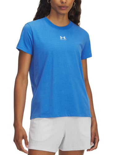 T-shirt Donna Under Armour - Maglia A Maniche Corte Ua Rival Core - Azzurro