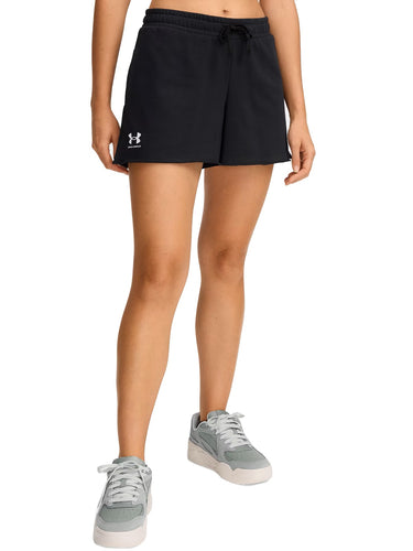 Pantaloncini Donna Under Armour - Shorts Ua Rival Terry - Nero