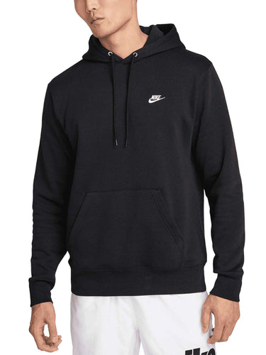 Felpe con cappuccio Uomo Nike - Felpa Pullover In Fleece Con Cappuccio - Nero